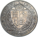 1900 Halfcrown - Victoria British Silver Coin - Very Nice