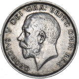 1917 Halfcrown - George V British Silver Coin - Nice