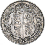 1917 Halfcrown - George V British Silver Coin - Nice