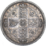 1849 Godless Florin - Victoria British Silver Coin - Very Nice