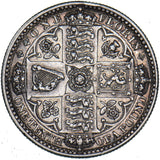 1849 Godless Florin - Victoria British Silver Coin - Nice
