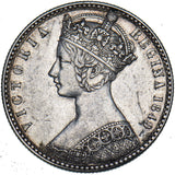 1849 Godless Florin - Victoria British Silver Coin - Very Nice