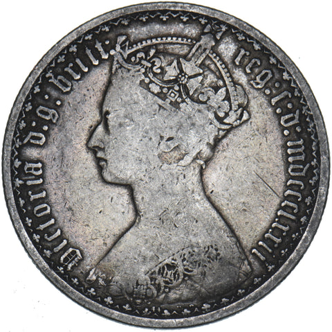 1872 Gothic Florin (Die no. 44) - Victoria British Silver Coin
