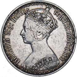 1872 Gothic Florin (Die no. 81) - Victoria British Silver Coin - Nice