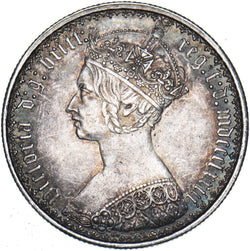 1873 Gothic Florin (Die no. 69) - Victoria British Silver Coin - Very Nice
