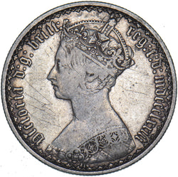 1873 Gothic Florin (Die no. 219) - Victoria British Silver Coin