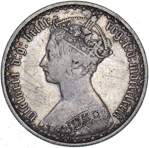 1873 Gothic Florin (Die no. 219) - Victoria British Silver Coin