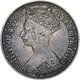 1884 Gothic Florin - Victoria British Silver Coin - Very Nice