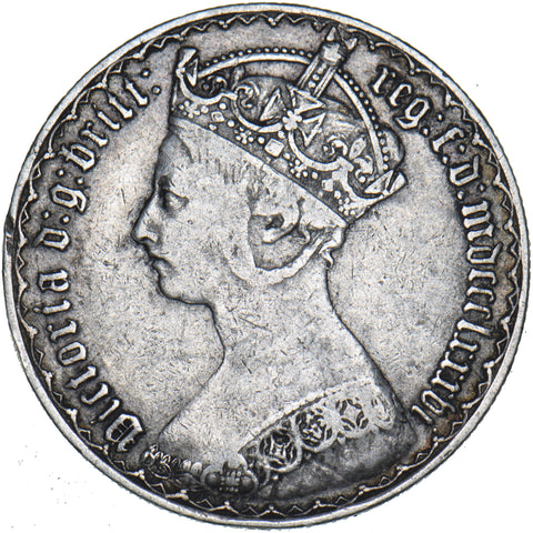 1886 Gothic Florin - Victoria British Silver Coin