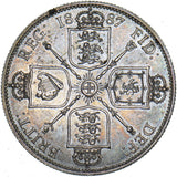 1887 Florin - Victoria British Silver Coin - Superb