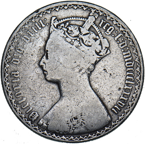 1887 Gothic Florin - Victoria British Silver Coin