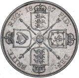 1887 Florin - Victoria British Silver Coin - Nice