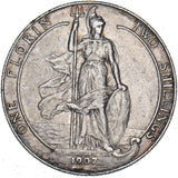 1907 Florin - Edward VII British Silver Coin - Nice