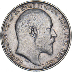 1909 Florin - Edward VII British Silver Coin - Nice
