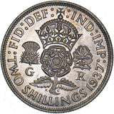1937 Florin - George VI British Silver Coin - Superb