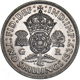 1937 Florin - George VI British Silver Coin - Very Nice