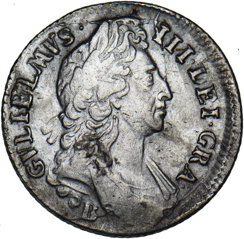 1696 B Shilling (Association Shipwreck) - William III British Silver Coin