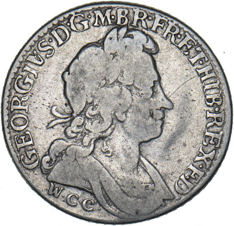 1723 WCC Shilling (Welsh Copper Company) - George I British Silver Coin
