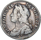 1739 Shilling - George II British Silver Coin - Nice