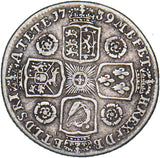 1739 Shilling - George II British Silver Coin - Nice