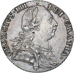 1787 Shilling - George III British Silver Coin - Very Nice
