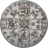 1787 Shilling - George III British Silver Coin - Very Nice