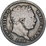 1816 Shilling - George III British Silver Coin