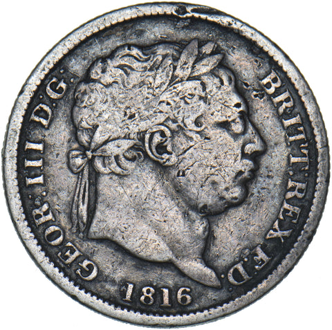 1816 Shilling - George III British Silver Coin