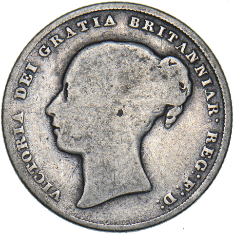 1856 Shilling - Victoria British Silver Coin