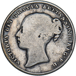 1857 Shilling - Victoria British Silver Coin