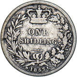 1857 Shilling - Victoria British Silver Coin