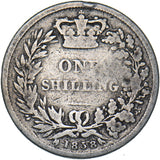 1858 Shilling - Victoria British Silver Coin