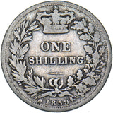 1859 Shilling - Victoria British Silver Coin