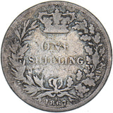 1867 Shilling (Die no. 5) - Victoria British Silver Coin
