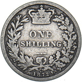 1872 Shilling - Victoria British Silver Coin