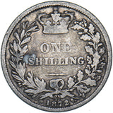 1872 Shilling (Die no. 52) - Victoria British Silver Coin