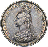 1887 Shilling - Victoria British Silver Coin - Nice