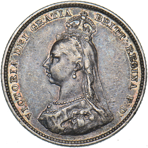 1887 Shilling - Victoria British Silver Coin - Nice