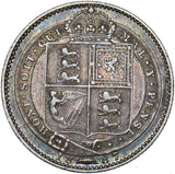1887 Shilling - Victoria British Silver Coin - Nice