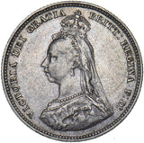 1887 Shilling - Victoria British Silver Coin - Nice