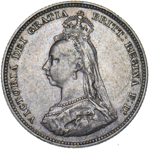 1887 Shilling - Victoria British Silver Coin - Nice