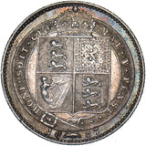 1887 Shilling - Victoria British Silver Coin - Very Nice