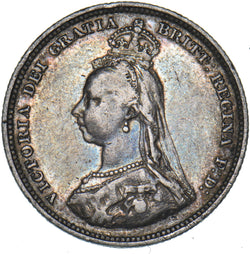1887 Shilling - Victoria British Silver Coin - Nice