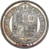 1887 Shilling - Victoria British Silver Coin - Very Nice
