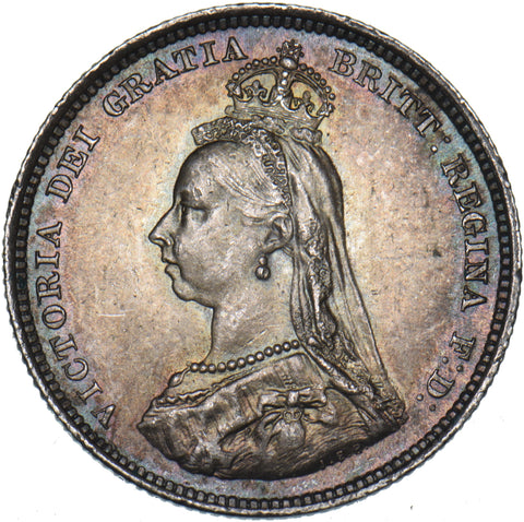 1887 Shilling - Victoria British Silver Coin - Superb