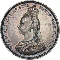 1887 Shilling - Victoria British Silver Coin - Superb