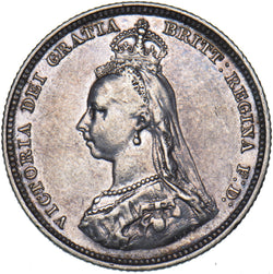 1887 Shilling - Victoria British Silver Coin - Nice