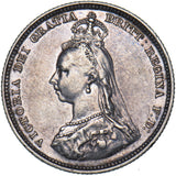 1887 Shilling - Victoria British Silver Coin - Nice