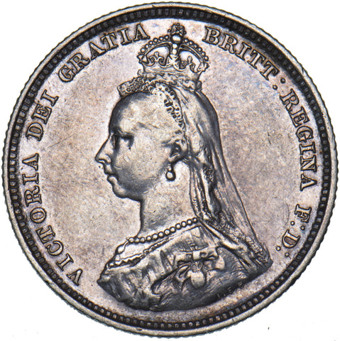 1887 Shilling - Victoria British Silver Coin - Nice