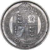 1887 Shilling - Victoria British Silver Coin - Nice